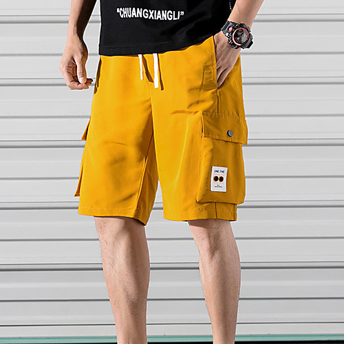 

Men's Basic Daily Holiday Shorts Tactical Cargo Pants - Solid Colored Drawstring Breathable White Black Yellow XS / US32 / UK32 / EU40 / S / US34 / UK34 / EU42 / M / US36 / UK36 / EU44