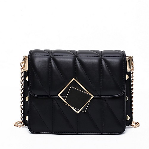 

Women's Zipper PU Crossbody Bag Solid Color Wine / White / Black