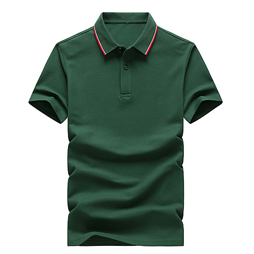 

Men's Solid Colored Polo Business Basic Daily Work White / Black / Red / Green / Navy Blue / Light Blue