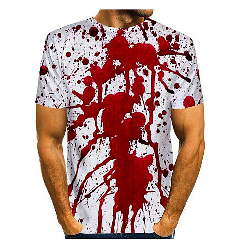 

Men's Graphic Print T-shirt Basic Daily Red