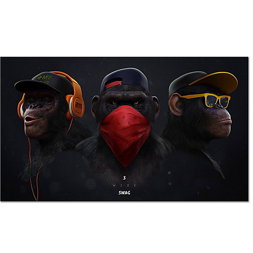 

Wall Art Paintings Prints Swag Monkey Orangutan Apeman on Canvas Cool Modern Style Wall Poster Home Decor Living Room Decoration