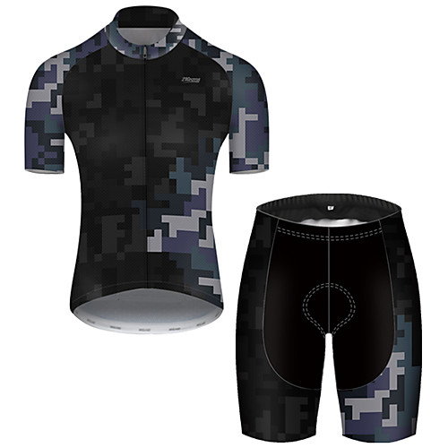 

21Grams Men's Short Sleeve Cycling Jersey with Shorts Camouflage Camo / Camouflage Bike Breathable Sports Patterned Mountain Bike MTB Road Bike Cycling Clothing Apparel / Stretchy
