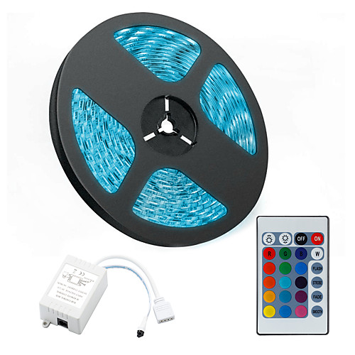 

5M LED Light Strips RGB Tiktok Lights 300X5050 SMD 10mm with 24Key Remote Controller (DC12V)