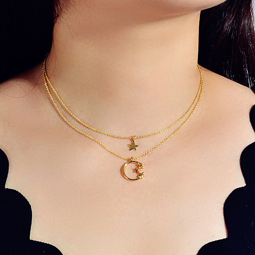 

Women's Necklace Vertical / Gold bar Elegant Casual / Sporty Fashion French Chrome Gold Silver 45 cm Necklace Jewelry 1pc For Wedding Party Evening Masquerade Engagement Prom
