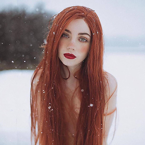 

Synthetic Lace Front Wig Straight Gaga Middle Part Lace Front Wig Long Brown Synthetic Hair 22-26 inch Women's Heat Resistant Women Hot Sale Brown / Glueless