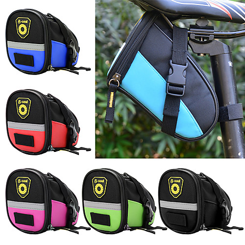 

1.8 L Bike Saddle Bag Reflective Portable Cycling Bike Bag 600D Ripstop Bicycle Bag Cycle Bag Outdoor Exercise