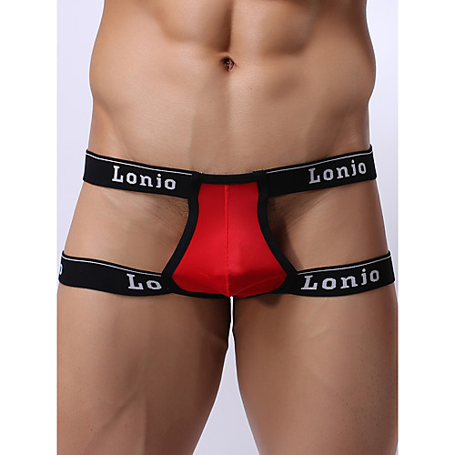 

Men's Cut Out G-string Underwear - Normal Low Waist White Black Blue S M L