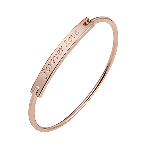 

Women's White Bracelet Classic Lucky Blessed Fashion Copper Bracelet Jewelry Rose Gold / Gold / Silver For Wedding Daily Carnival Promise Festival