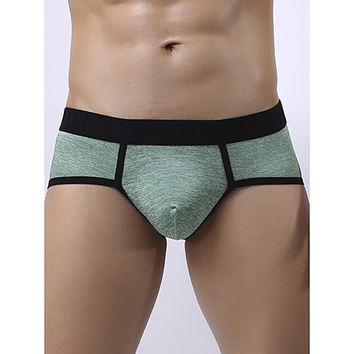 

Men's Basic Briefs Underwear - Normal Mid Waist Black Blue Purple S M L