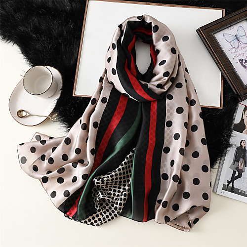 

Short Sleeve Scarves Imitation Silk Wedding / Party / Evening Shawl & Wrap / Women's Scarves With MiniSpot / Color Block