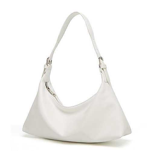

Women's Zipper PU Top Handle Bag Handbags Solid Color White / Black / Almond