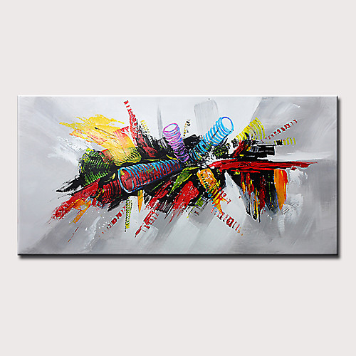 

Oil Painting Hand Painted Horizontal Abstract Pop Art Modern Stretched Canvas