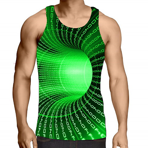 

Men's Graphic 3D Print Print Tank Top Daily Green