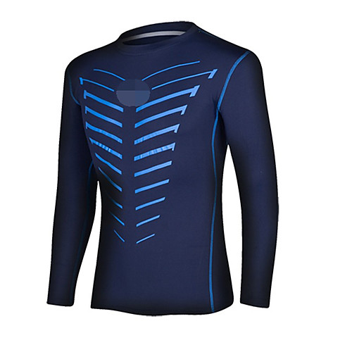 

Men's Long Sleeve Running Shirt Tee Tshirt Winter Elastane Thermal Warm Breathable Quick Dry Fitness Gym Workout Running Walking Jogging Sportswear Black Blue Orange Gray Activewear Stretchy