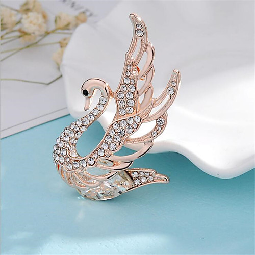 

Women's Cubic Zirconia Brooches Hollow Out Flower Fashion Imitation Diamond Brooch Jewelry White Blue Red For Gift Festival