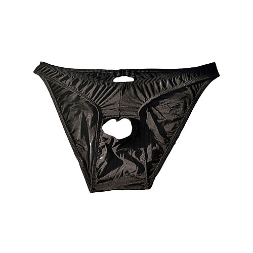 

Men's Cut Out Briefs Underwear - Normal Low Waist Black One-Size