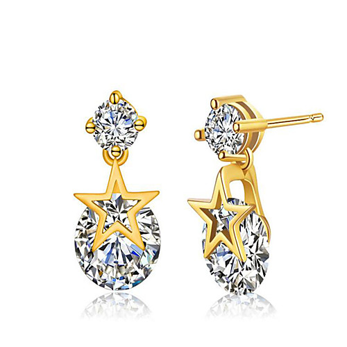 

Women's Stud Earrings Geometrical Fashion Stylish Imitation Diamond Earrings Jewelry Gold / Silver For