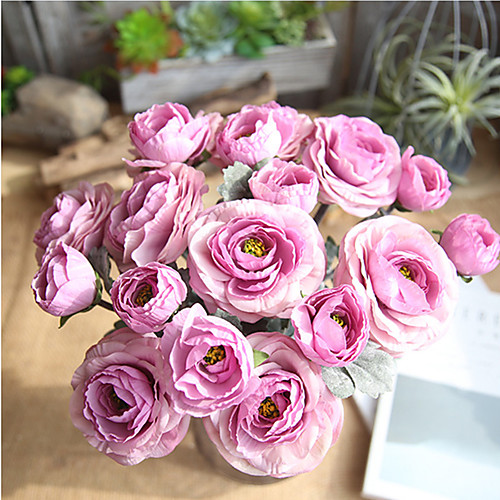 

39.5cm Lu Lian Simulation Single Branch Holding Flowers Wedding Home Photography Set 1 Stick