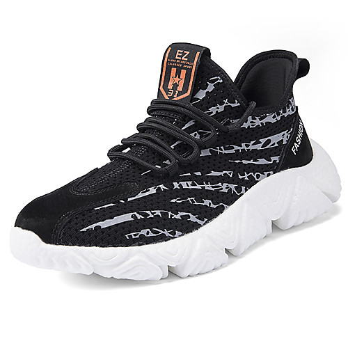 

Men's Summer / Fall Casual / Vintage Daily Outdoor Trainers / Athletic Shoes Walking Shoes Tissage Volant Breathable Wear Proof Camel / White / Black