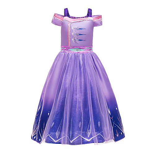 

Frozen Princess Dress Cosplay Costume Girls' Movie Cosplay Halloween Christmas Purple Dress Christmas Halloween / Sleeveless