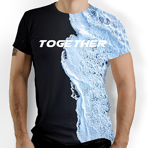 

Men's Graphic Letter Print T-shirt Daily Black