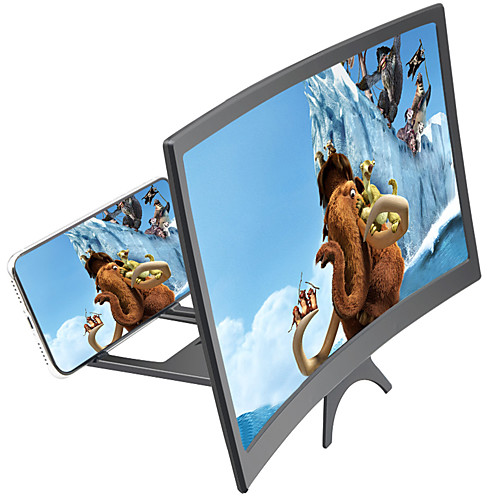 

Screen Magnifier 3D Phone Screen Magnifier 12 inch Foldable Compatible with Any Smartphones Phone Stand with Screen Amplifier Curve Screen 3-5 X for Movies Videos Gaming Daily Wear ABSPC Outdoor