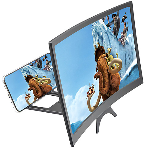 

Screen Magnifier 3D Phone Screen Magnifier 12 inch Foldable Compatible with Any Smartphones Phone Stand with Screen Amplifier Curve Screen 3-5 for Movies Videos Gaming Magnifiers / Magnifier Glasses