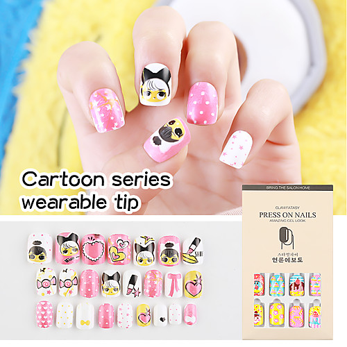 

24pcs Cartoon Wear Manicure False Nail Patch Manicure Sweet Lovely