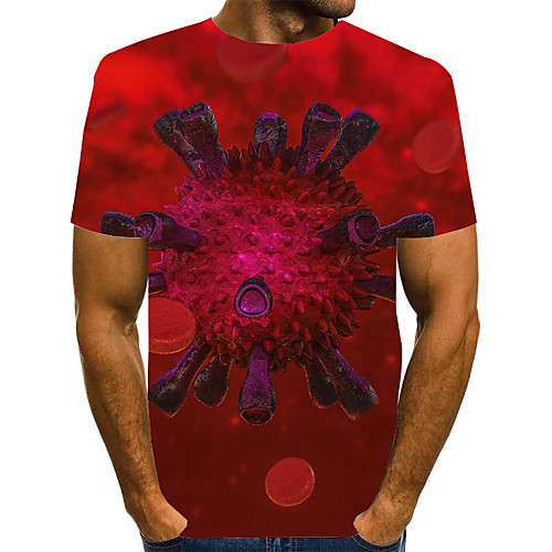 

Men's Graphic Print T-shirt Street chic Exaggerated Daily Going out Rainbow