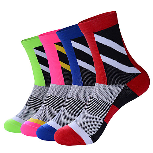 

Compression Socks Athletic Sports Socks Cycling Socks Women's Men's Bike / Cycling Warm Quick Dry Breathable 1 Pair Winter Chinlon Elastane Red Fuchsia Blue L / Athleisure / Mountain Bike MTB