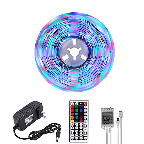 

Bright RGBW LED Strip Lights 5M RGBW Tiktok Lights 1170LEDs SMD 2835 with 44 Keys IR Remote Controller and 100-240V Adapter for Home Bedroom Kitchen TV Back Lights DIY Deco