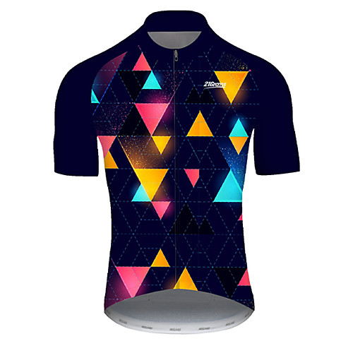 

21Grams Men's Short Sleeve Cycling Jersey Nylon Polyester Black / Red Plaid / Checkered 3D Gradient Bike Jersey Top Mountain Bike MTB Road Bike Cycling Breathable Quick Dry Ultraviolet Resistant