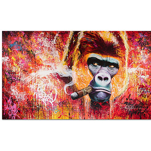 

Smoking Orangutan Graffiti Canvas Paintings On The Wall Posters And Prints Modern Animals Wall Art Canvas Pictures Room Decor
