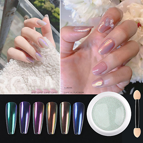 

Nail fairy powder solid aurora powder ice transparent nude mirror chameleon magic mirror powder