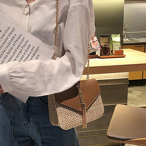 

Women's PU Crossbody Bag Color Block Khaki / Green