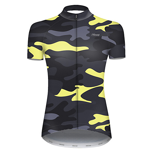 

21Grams Women's Short Sleeve Cycling Jersey Nylon Camouflage Patchwork Camo / Camouflage Bike Jersey Top Mountain Bike MTB Road Bike Cycling Breathable Quick Dry Sports Clothing Apparel