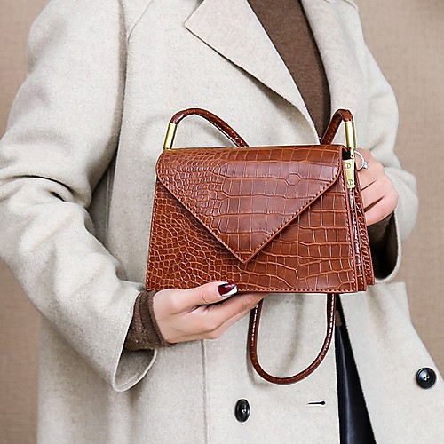 

Women's PU Crossbody Bag Solid Color Black / Red / Brown