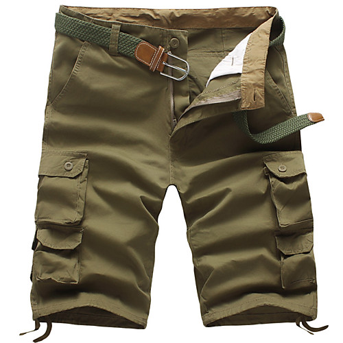 

Men's Street chic Punk & Gothic Going out Weekend Shorts Tactical Cargo Pants - Solid Colored Sporty Outdoor Light Brown Black Army Green US36 / UK36 / EU44 / US38 / UK38 / EU46 / US40 / UK40 / EU48