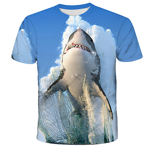 

Men's Graphic Animal Print T-shirt Street chic Exaggerated Daily Holiday Rainbow