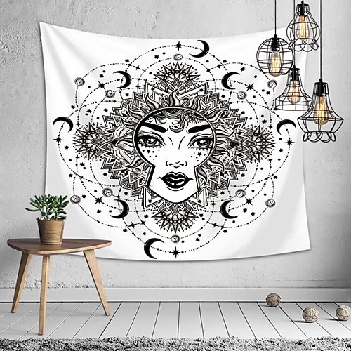 

Polyester Tapestry Mandala Bohemia Wall Hanging Animal Moon Wolf Guns Yoga Mats Beach Towel Decor Livingroom