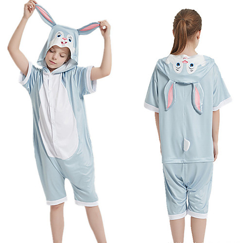 

Kid's Kigurumi Pajamas Rabbit Bunny Onesie Pajamas Ice Silk Gray Cosplay For Boys and Girls Animal Sleepwear Cartoon Festival / Holiday Costumes / Leotard / Onesie