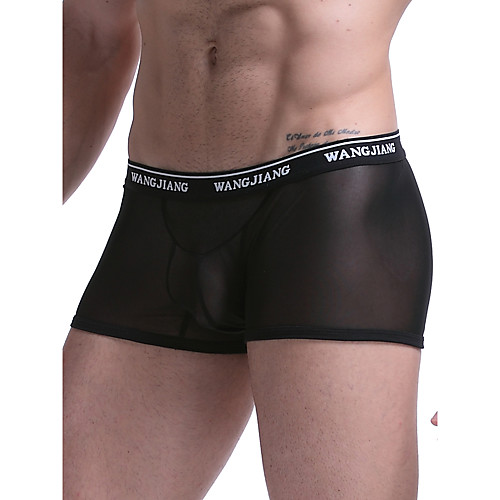 

Men's Basic Boxers Underwear - Normal Low Waist Light Blue White Black S M L