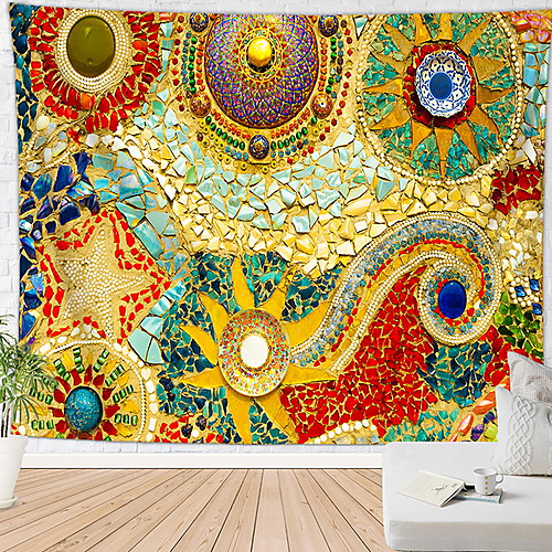 

Indian Wall Hanging Tissu Boheme Mandala Tapestry 3D Jade Home Decor Living Room Background Wall Carpet Cloth Hippie Blanket