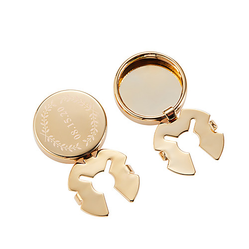 

Personalized Customized Men's Cufflink Set Geometrical Geometric 1pc / pack Golden Rose Gold Black