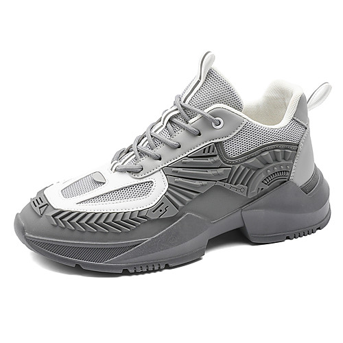 

Men's Spring / Summer Sporty / Casual Daily Outdoor Trainers / Athletic Shoes Running Shoes / Walking Shoes Mesh Breathable Non-slipping Wear Proof Black / Gray