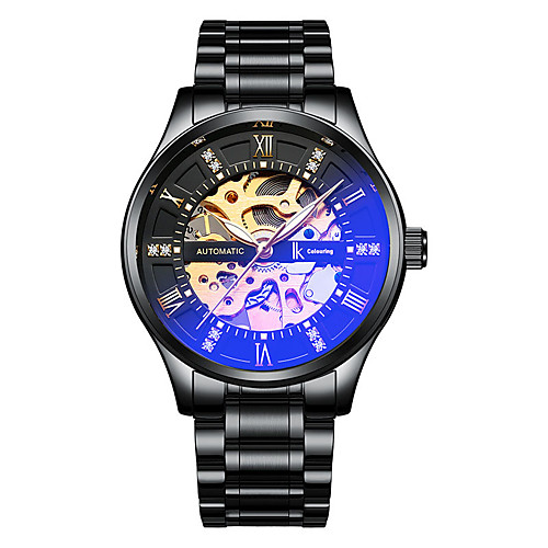 

Men's Mechanical Watch Automatic self-winding Black / White Water Resistant / Waterproof Noctilucent Analog Fashion Cool - White Black