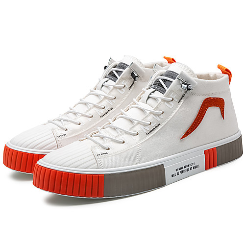 

Men's Summer / Fall Casual / Chinoiserie Daily Outdoor Sneakers Canvas Breathable Non-slipping White / Black / Beige