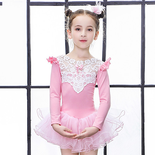 

Girls' More Costumes Ballet Dance Party Costume Princess Vacation Dress Cotton Mauve Pink Blue Dress / Kid's