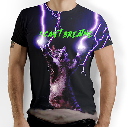 

Men's Graphic Letter Print T-shirt Daily Purple