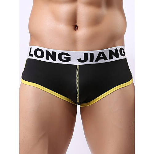 

Men's Cut Out Briefs Underwear - Normal Low Waist White Black Blue S M L